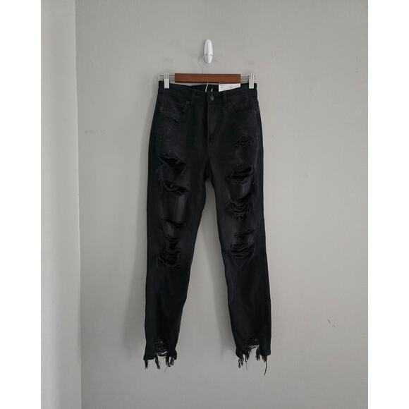 American Eagke Black Strigid High Rise Jeans Size 2/26 NWT - Picture 5 of 5